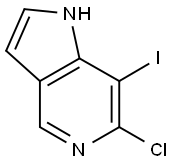 6-Chloro-7-iodo-1H-pyrrolo[3,2-c]pyridine 구조식 이미지