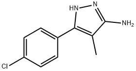 5-(4-Chloro-phenyl)-4-methyl-2H-pyrazol-3-ylamine 구조식 이미지