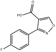 3-(4-Fluoro-phenyl)-isoxazole-4-carboxylic acid 구조식 이미지
