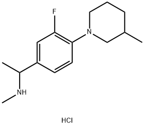1-[3-fluoro-4-(3-methylpiperidin-1-yl)phenyl]-N-methyletha 구조식 이미지