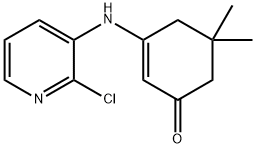 2-cyclohexen-1-one, 3-[(2-chloro-3-pyridinyl)amino]-5,5-di 구조식 이미지