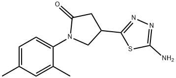 2-pyrrolidinone, 4-(5-amino-1,3,4-thiadiazol-2-yl)-1-(2,4- Structure