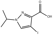 1H-pyrazole-3-carboxylic acid, 4-iodo-1-(1-methylethyl)- 구조식 이미지