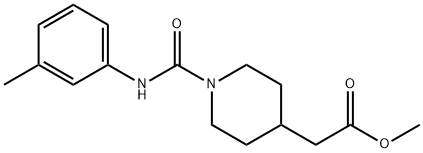4-piperidineacetic acid, 1-[[(3-methylphenyl)amino]carbony 구조식 이미지