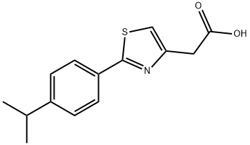 [2-(4-Isopropylphenyl)-1,3-thiazol-4-yl]-acetic acid 구조식 이미지