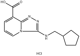 3-[(Cyclopentylmethyl)amino][1,2,4]triazolo-[4,3-a]pyridine-8-carboxylic acid hydrochloride Structure