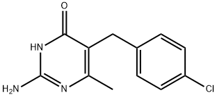 2-Amino-5-(4-chlorobenzyl)-6-methylpyrimidin-4(3H)-one Structure