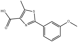 2-(3-Methoxyphenyl)-5-methyl-1,3-thiazole-4-carboxylic acid 구조식 이미지