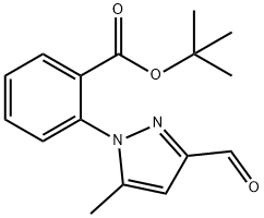 tert-Butyl 2-(3-formyl-5-methyl-1H-pyrazol-1-yl)-benzoate 구조식 이미지