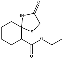 Ethyl 3-oxo-1-thia-4-azaspiro[4.5]decane-6-carboxylate 구조식 이미지