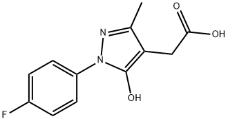 [1-(4-Fluorophenyl)-5-hydroxy-3-methyl-1H-pyrazol-4-yl]acetic acid Structure