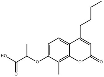 2-[(4-Butyl-8-methyl-2-oxo-2H-chromen-7-yl)oxy]-propanoic acid 구조식 이미지