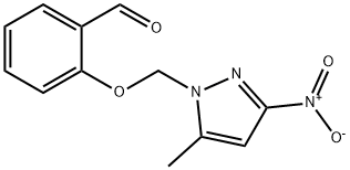 2-[(5-Methyl-3-nitro-1H-pyrazol-1-yl)methoxy]-benzaldehyde Structure