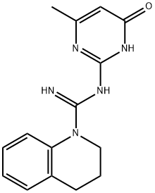 N-[(2Z)-6-Methyl-4-oxo-3,4-dihydropyrimidin-2(1H)-ylidene]-3,4-dihydroquinoline-1(2H)-carboximidamid 구조식 이미지