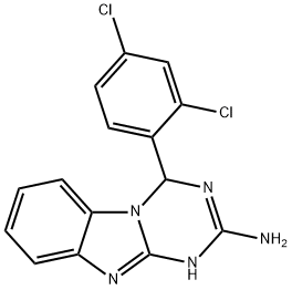 4-(2,4-Dichlorophenyl)-1,4-dihydro-[1,3,5]triazino[1,2-a]benzimidazol-2-amine 구조식 이미지