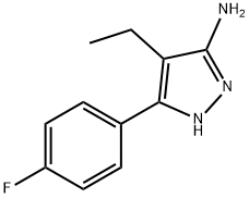 4-Ethyl-5-(4-fluoro-phenyl)-2H-pyrazol-3-ylamine 구조식 이미지