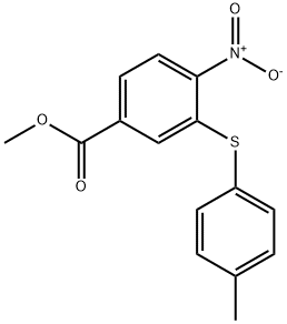 Methyl 3-[(4-methylphenyl)sulfanyl]-4-nitrobenzoate 구조식 이미지