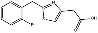 [2-(2-Bromobenzyl)thiazol-4-ylacetic acid 구조식 이미지