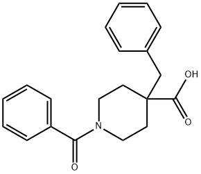 1-Benzoyl-4-benzylpiperidine-4-carboxylic acid 구조식 이미지