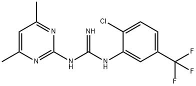 N-[2-Chloro-5-(trifluoromethyl)phenyl]-N'-(4,6-dimethylpyrimidin-2-yl)guanidine Structure