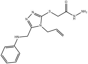 2-{[4-Allyl-5-(anilinomethyl)-4H-1,2,4-triazol-3-yl]thio}acetohydrazide 구조식 이미지