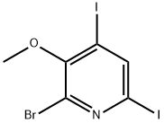 2-Bromo-4,6-diiodo-3-methoxypyridine Structure