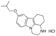 8-Isobutoxy-2,3,3a,4,5,6-hexahydro-1H-pyrazino-[3,2,1-jk]carbazole hydrochloride Structure