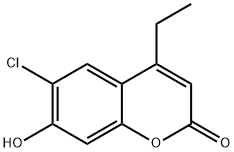 6-Chloro-4-ethyl-7-hydroxy-2H-chromen-2-one 구조식 이미지