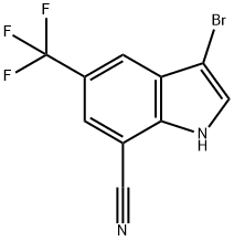 3-Bromo-5-(trifluoromethyl)-1H-indole-7-carbonitrile Structure