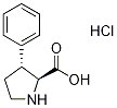 (2S,3R)-3-Phenylpyrrolidine-2-carboxylic acid hydrochloride Structure