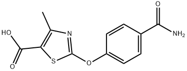 2-[4-(Aminocarbonyl)phenoxy]-4-methyl-1,3-thiazole-5-carboxylic acid Structure