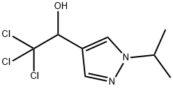 2,2,2-Trichloro-1-(1-isopropyl-1H-pyrazol-4-yl)ethanol 구조식 이미지