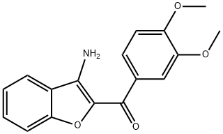 (3-Amino-1-benzofuran-2-yl)(3,4-dimethoxyphenyl)methanone Structure