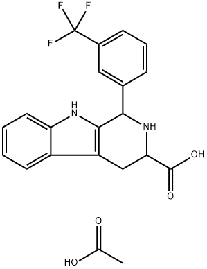 1-[3-(Trifluoromethyl)phenyl]-2,3,4,9-tetrahydro-1H-beta-carboline-3-carboxylic acid acetate Structure