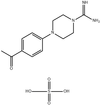 4-(4-Acetylphenyl)piperazine-1-carboximidamide sulfate Structure