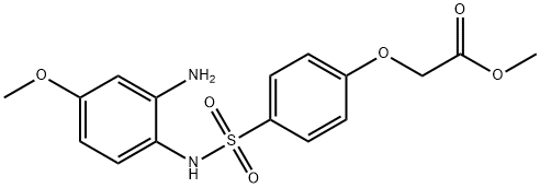 Methyl (4-{[(2-amino-4-methoxyphenyl)-amino]sulfonyl}phenoxy)acetate 구조식 이미지