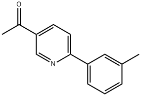 1-[6-(3-Methylphenyl)pyridin-3-yl]ethanone Structure