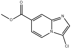 Methyl 3-chloroimidazo-[1,2-a]pyridine-7-carboxylate 구조식 이미지