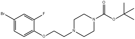 tert-Butyl 4-[2-(4-bromo-2-fluorophenoxy)-ethyl]piperazine-1-carboxylate Structure