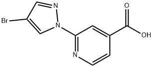2-(4-Bromo-1H-pyrazol-1-yl)isonicotinic acid 구조식 이미지