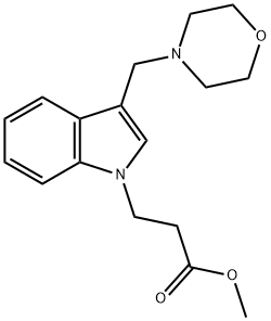 Methyl 3-[3-(morpholin-4-ylmethyl)-1H-indol-1-yl]propanoate Structure