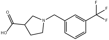 1-[3-(TRIFLUOROMETHYL)BENZYL]PYRROLIDINE-3-CARBOXYLICACID Structure