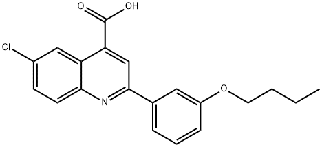 2-(3-BUTOXYPHENYL)-6-CHLOROQUINOLINE-4-CARBOXYLICACID Structure