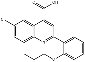 6-CHLORO-2-(2-PROPOXYPHENYL)QUINOLINE-4-CARBOXYLIC ACID Structure