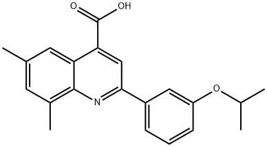 2-(3-ISOPROPOXYPHENYL)-6,8-DIMETHYLQUINOLINE-4-CARBOXYLIC ACID Structure