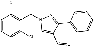1-(2,6-DICHLOROBENZYL)-3-PHENYL-1H-PYRAZOLE-4-CARBALDEHYDE Structure