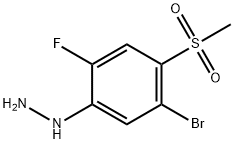 1-(5-BROMO-2-FLUORO-4-METHYLSULFONYL)-PHENYLHYDRAZINE 구조식 이미지