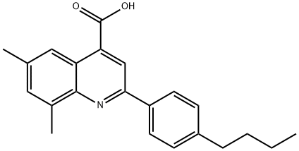 2-(4-BUTYLPHENYL)-6,8-DIMETHYLQUINOLINE-4-CARBOXYLIC ACID Structure