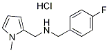 (4-FLUORO-BENZYL)-(1-METHYL-1H-PYRROL-2-YLMETHYL)-AMINE HYDROCHLORIDE 구조식 이미지