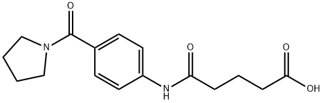 5-OXO-5-[4-(1-PYRROLIDINYLCARBONYL)ANILINO]-PENTANOIC ACID 구조식 이미지